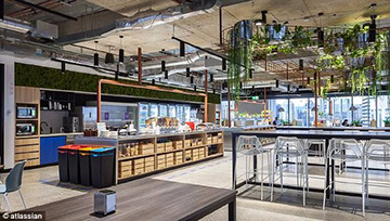 Atlassian has added a fully-catered kitchen with an ice cream freezer, and unlimited access to snacks